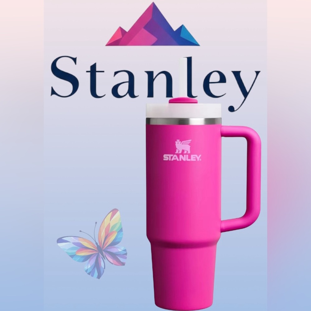 Stanley🌷💜Violet Flower Travel Mug with Handle 30 Oz.